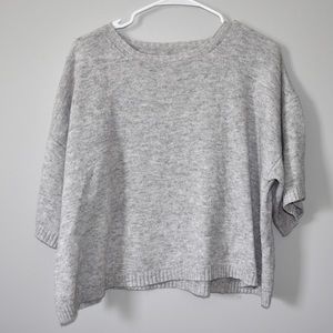 Grey Mid-Sleeve Sweater